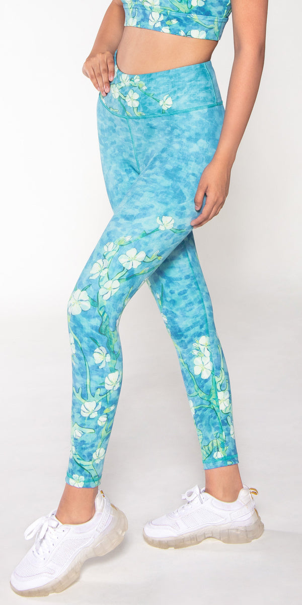 K1005 Legging Almond Blossoms By Van Gogh Miami Fitwear